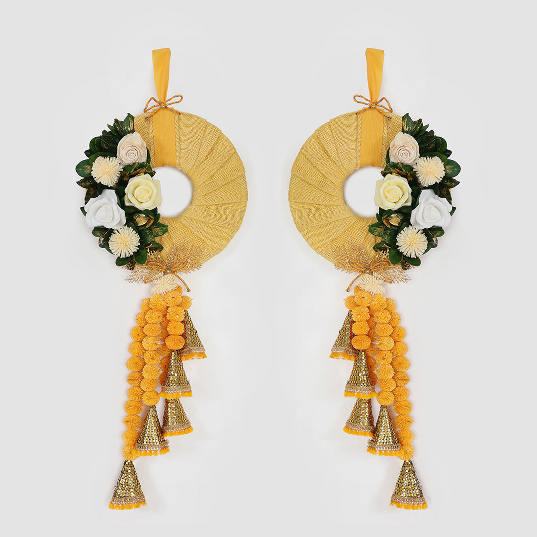 Aarna Door Hangings Toran | Hand-decorated Toran for Main Door | Dried Flower Toran Decoration