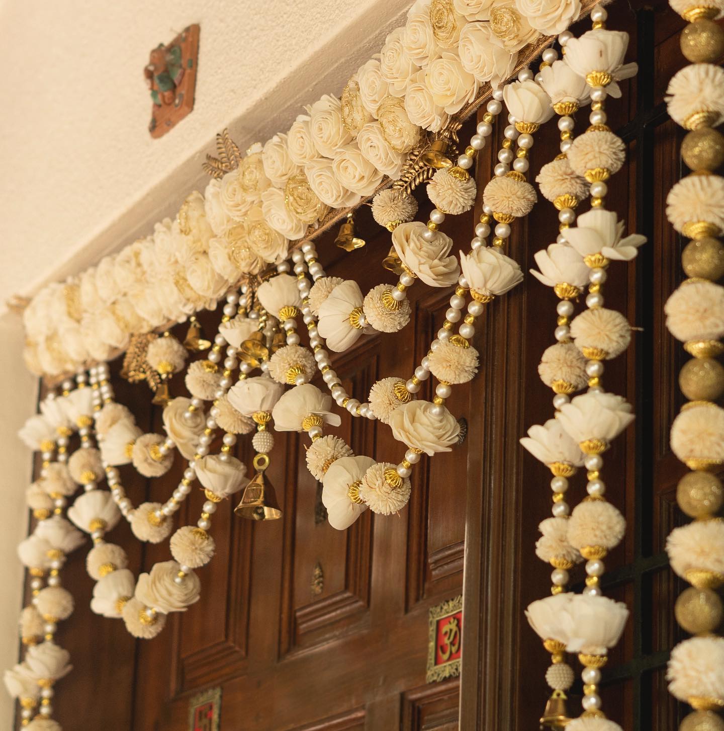 Chandini Toran for Door Hanging | Dried Flower Toran for Door | Door Toran