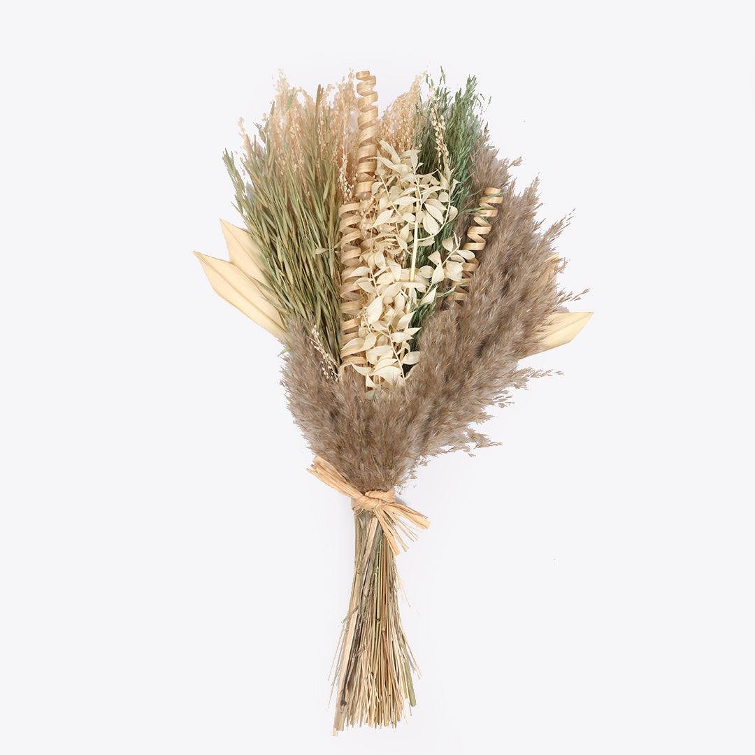 Everyday Beige Dried Flower Bunches | Dry Flower Arrangements Ideal for Room Decor | Pampas grass