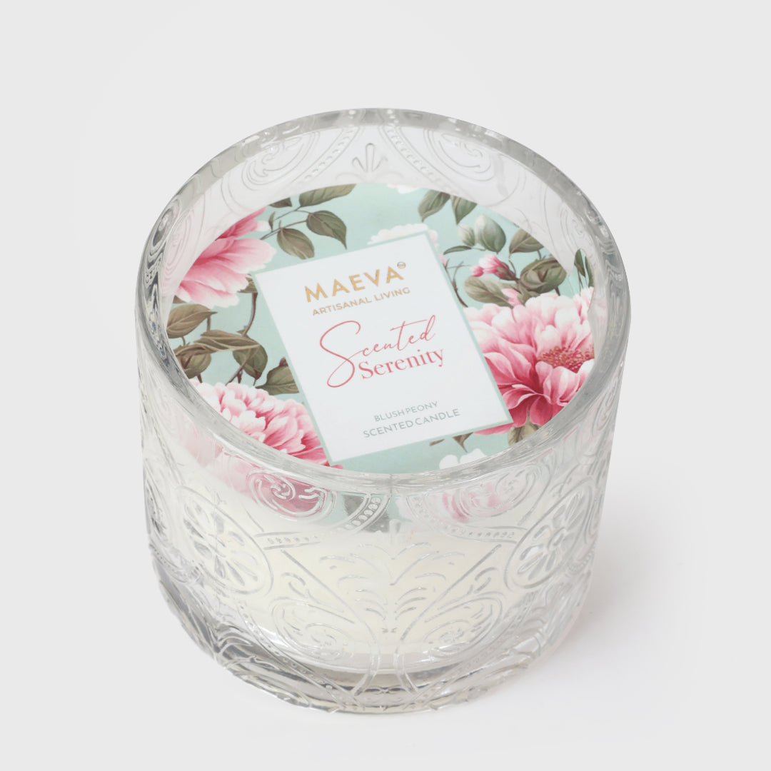 Scented Serenity Hollywood Embossed Glass Candle