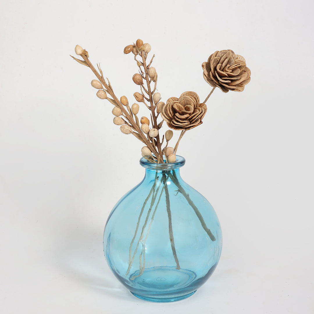 Round Flower Vase-Blue Horizon