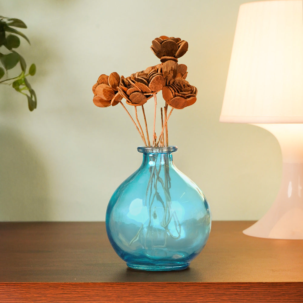 Round Flower Vase-Blue Horizon