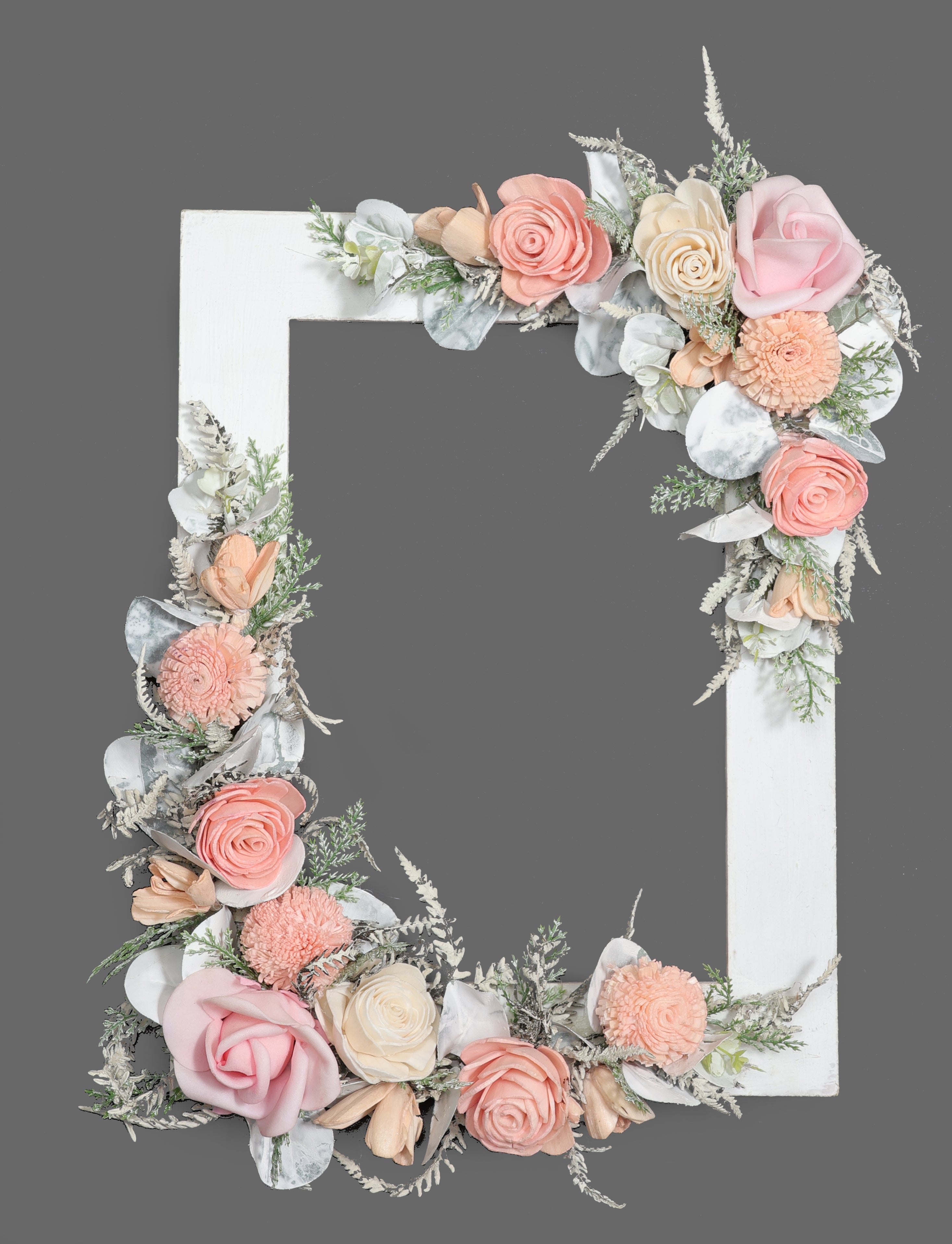 White Royalty Floral Frame