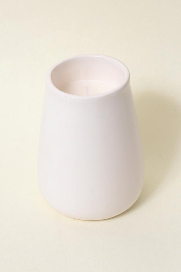 White Ceramic Scented Jar Candle