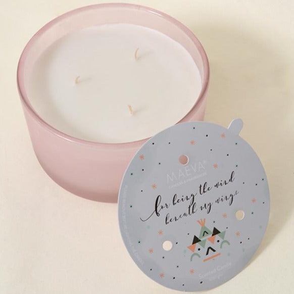 Pink Frosted 3-Wick Candle