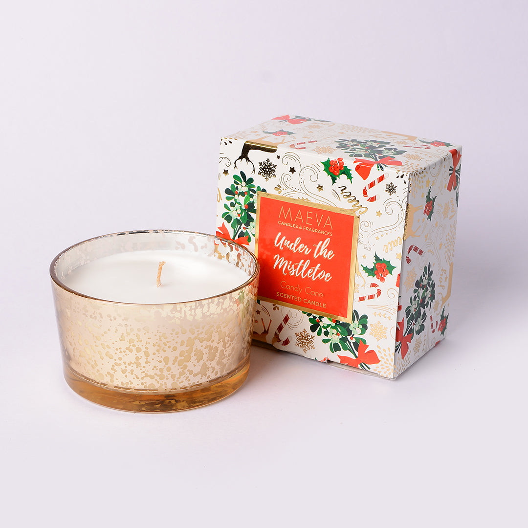 Christmas Golden Candle | Votive Candle for Home, Office, Gifts & Aromatherapy | Christmas Candle