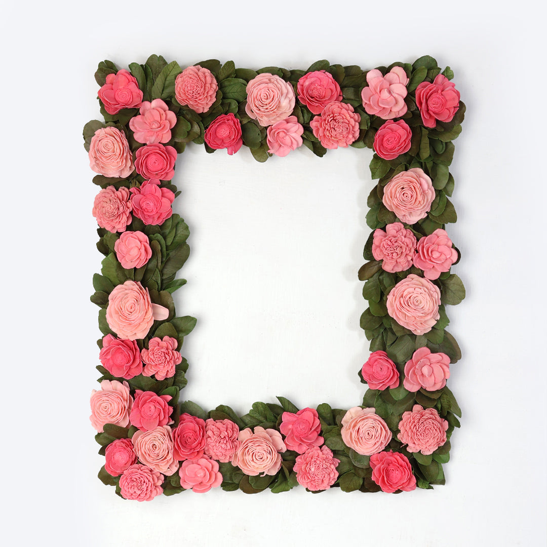 Pink Bombshell Floral Frame for Home Decor | Framed Dried Flowers for Wall Decor