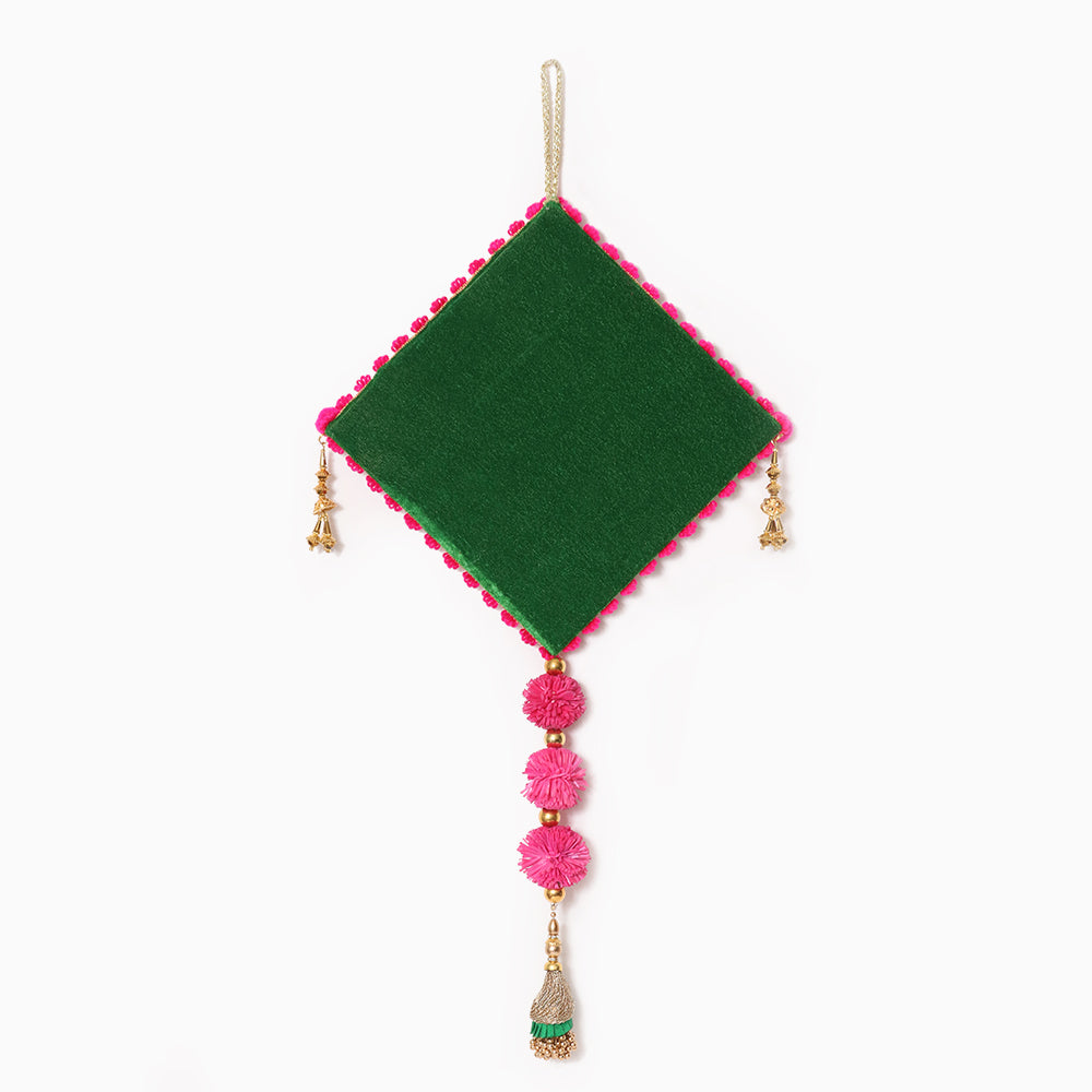Embellished Green Door Hanging Toran Set of 2